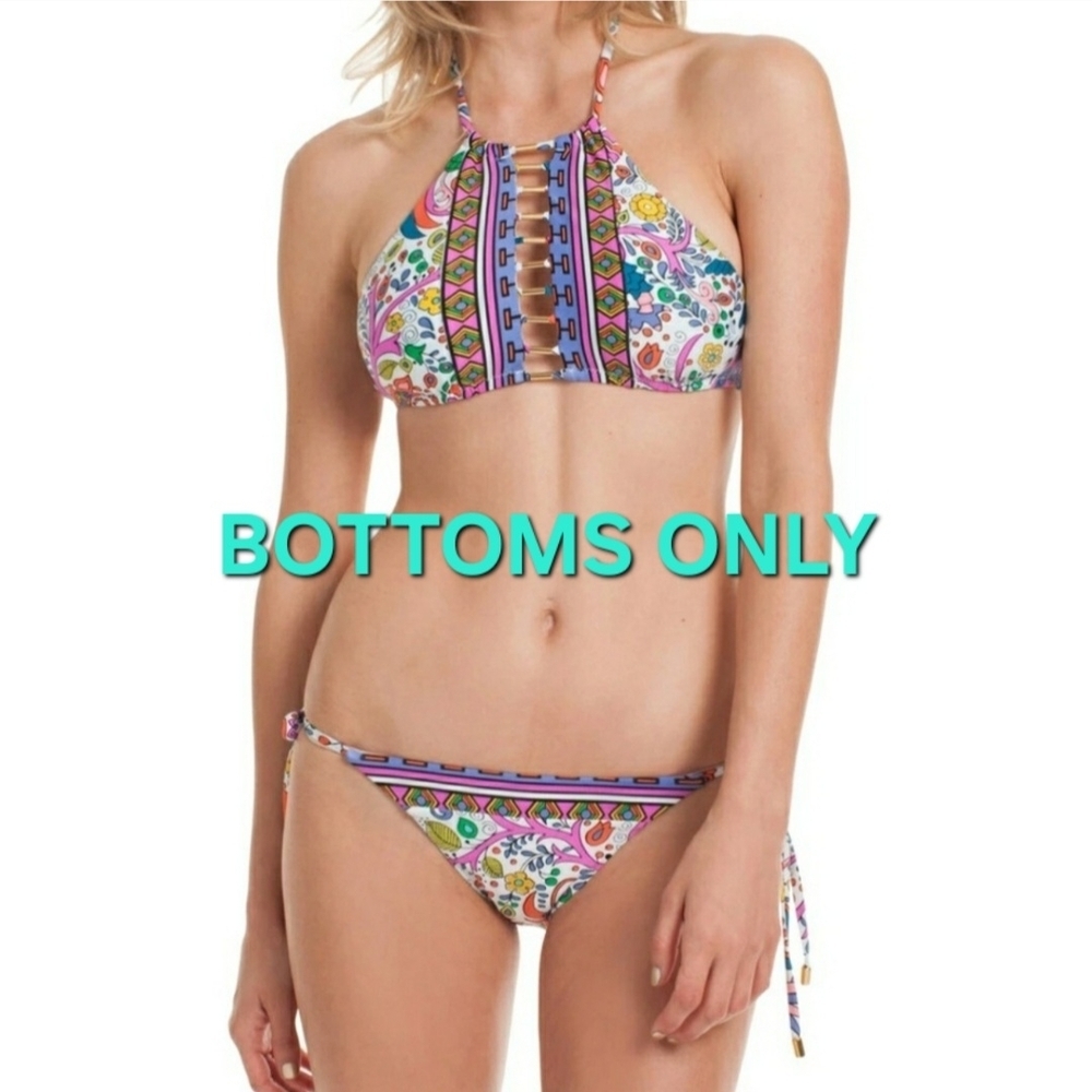 Trina Turk Jungle Beach Tie Side Pant Bikini Bottoms - Picture 14 of 16